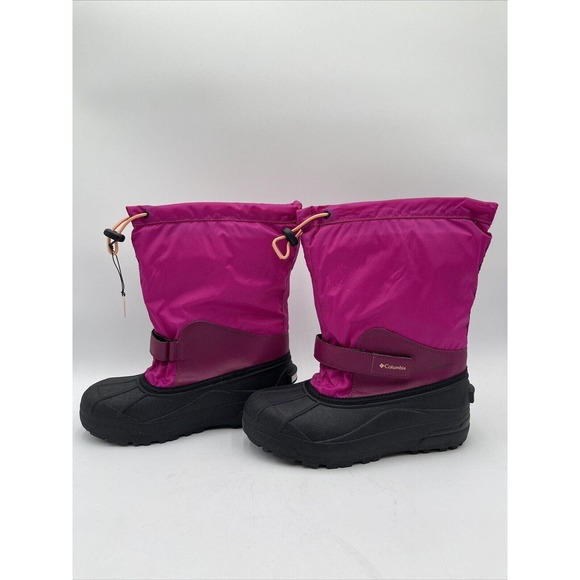 NWOB Columbia Youth Unisex Powderbug Forty, Wild Fuchsia/Bright Nectar Size 7 - Picture 4 of 6